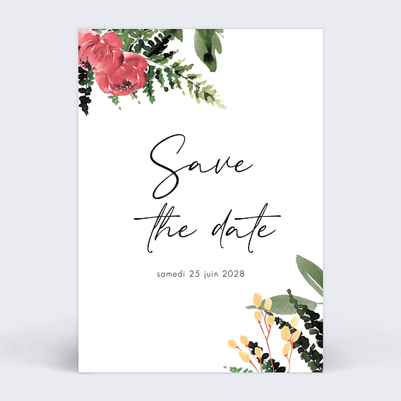 Save the date Wild Flowers