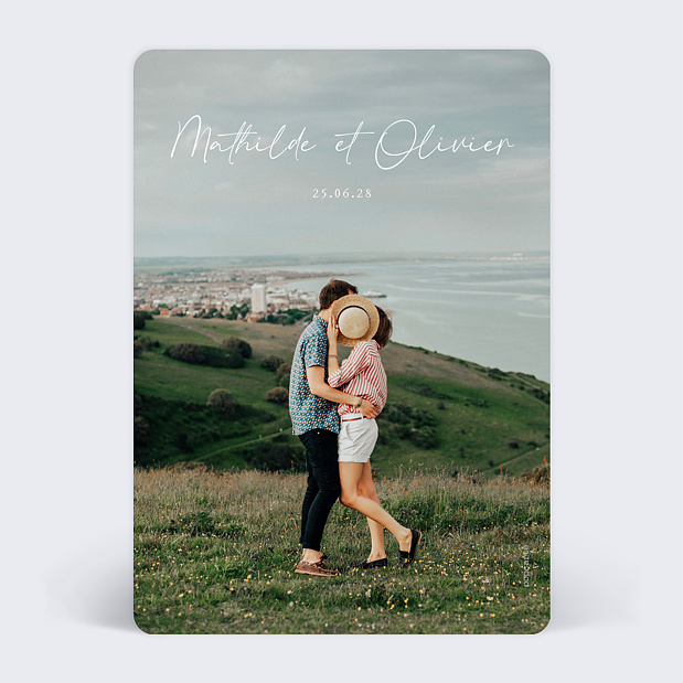 Save The Date Bouquet Champêtre Verso