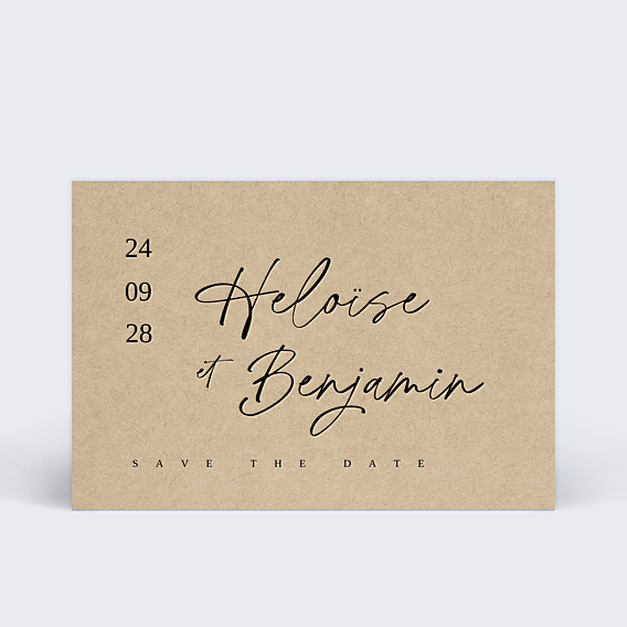 Save The Date Kraft Minimaliste