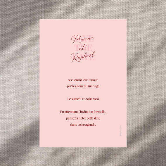 Save the date Superposition Verso