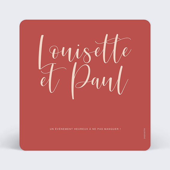 Save the date Velours Verso