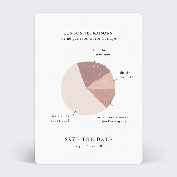 Save the date Notre Mariage Recto