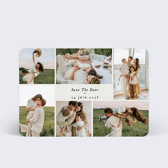 Save The Date Carte Postale Vintage