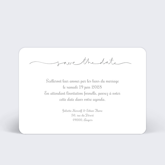 Save The Date Lettres Chic