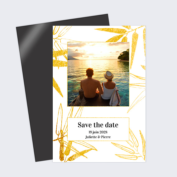 Save The Date Feuilles d'Or