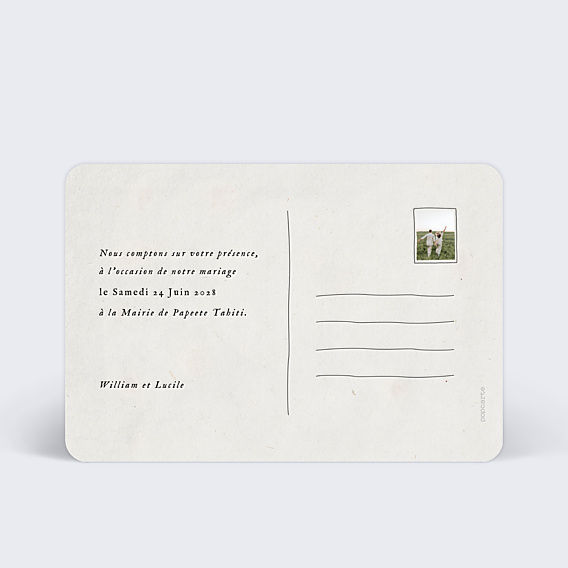 Save The Date Carte Postale Vintage
