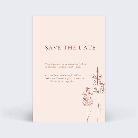 Save the date Rêve Bohème Verso