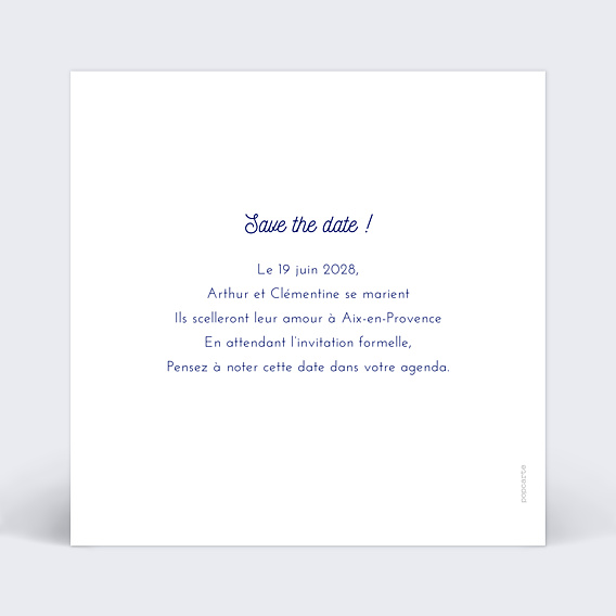 Save The Date Bulles Ocre