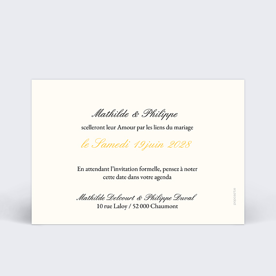 Save the date Musique Verso