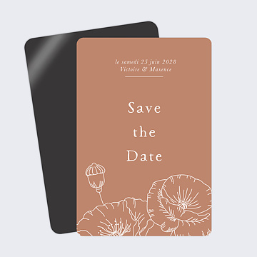 Save The Date Coquelicot