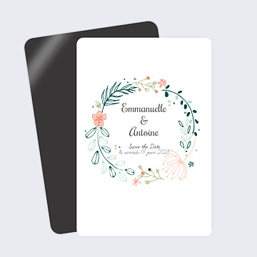 Save The Date Couronne de Fleurs