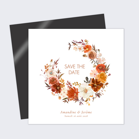 Save the date Couronne Bouquet Parfumé