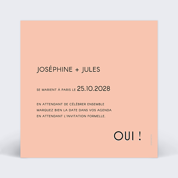 Save the date Bold Verso