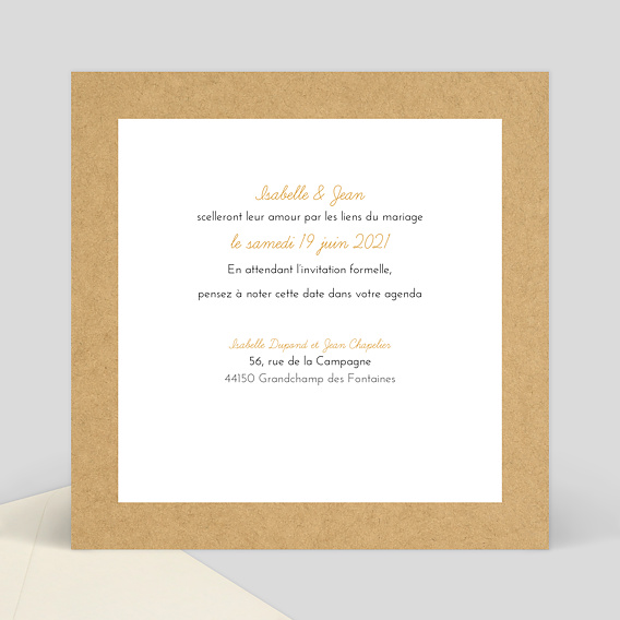 Save the date Bucolique Verso