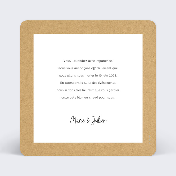 Save the date Fanions Bucoliques Verso