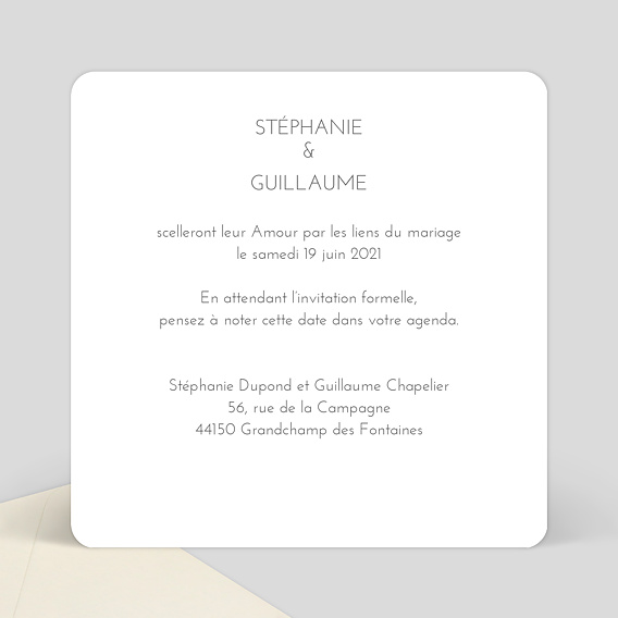 Save the date Puzzle Verso