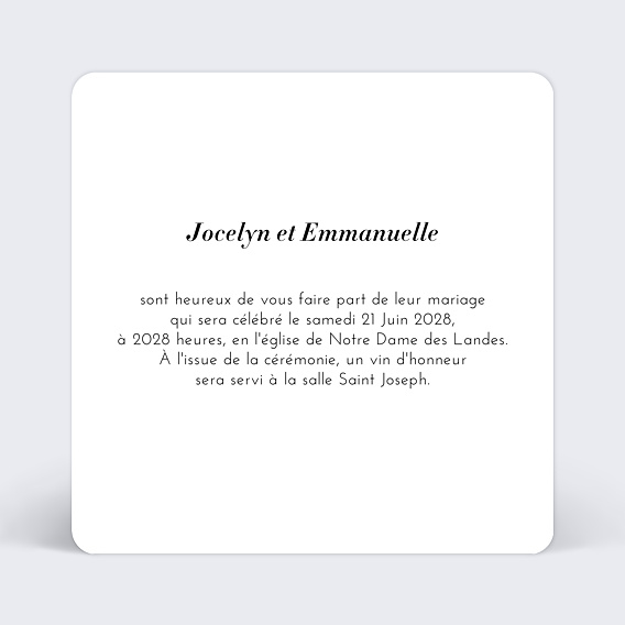 Save the date Sobre et Joli Verso