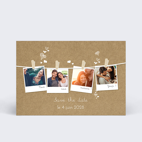 Save The Date Corde à Linge
