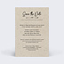 Save the date Esprit Chiné Simple Verso