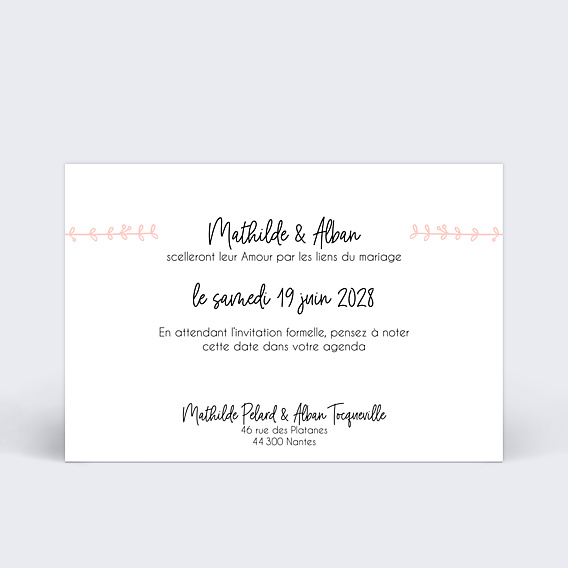Save The Date Mariage Illustré