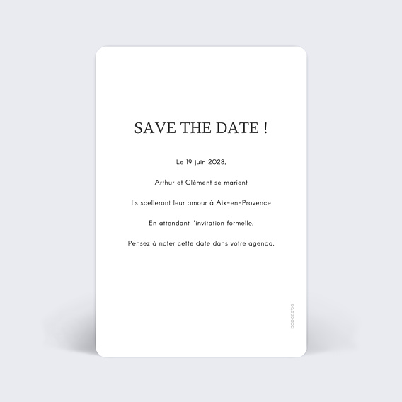 Save The Date Typographie Date