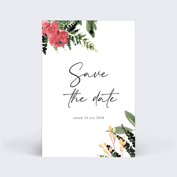 Save the date Wild Flowers