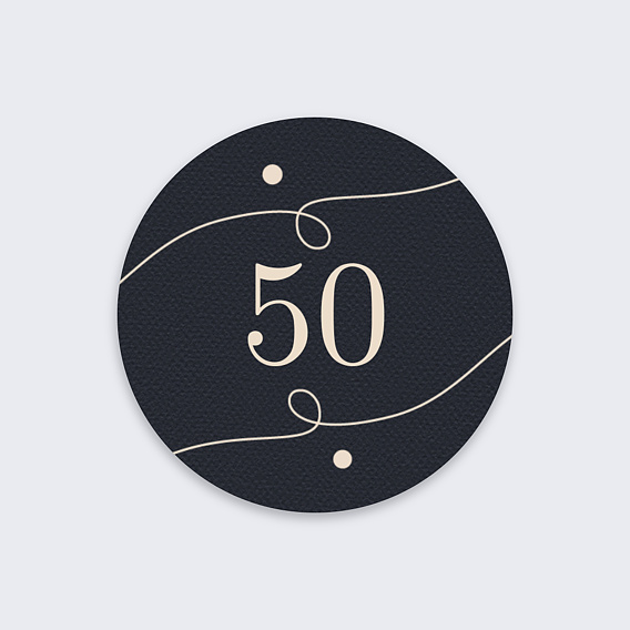 Sticker anniversaire Âge Vintage