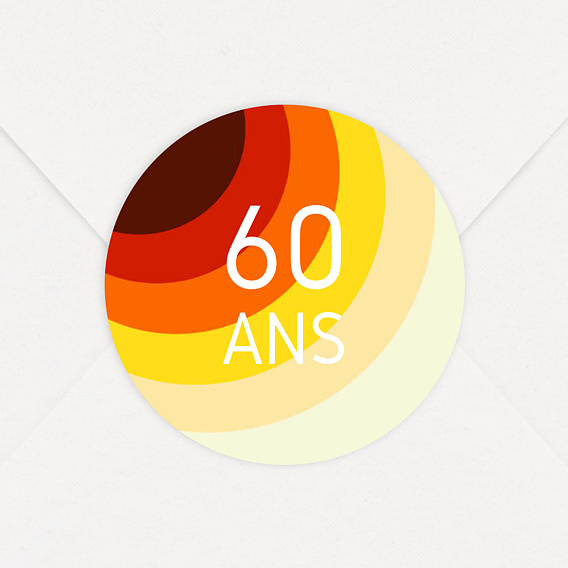 Sticker Anniversaire Années 70