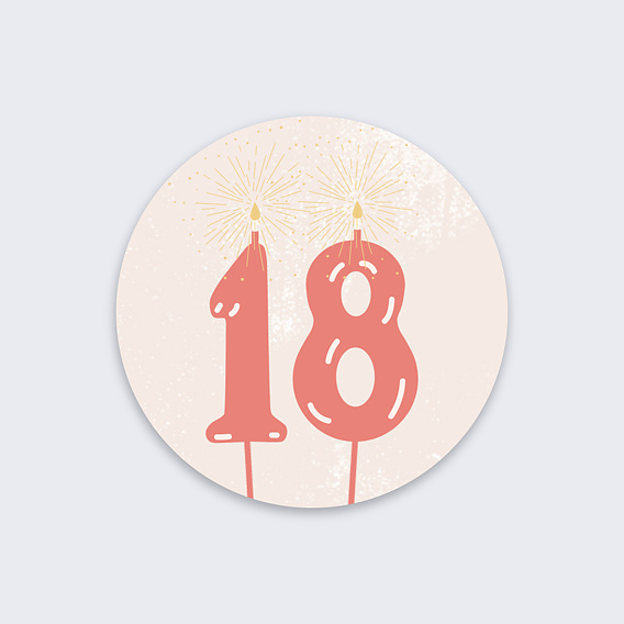 Sticker anniversaire Bougie Chiffres