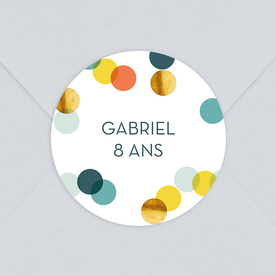 Sticker anniversaire Confettis Chic