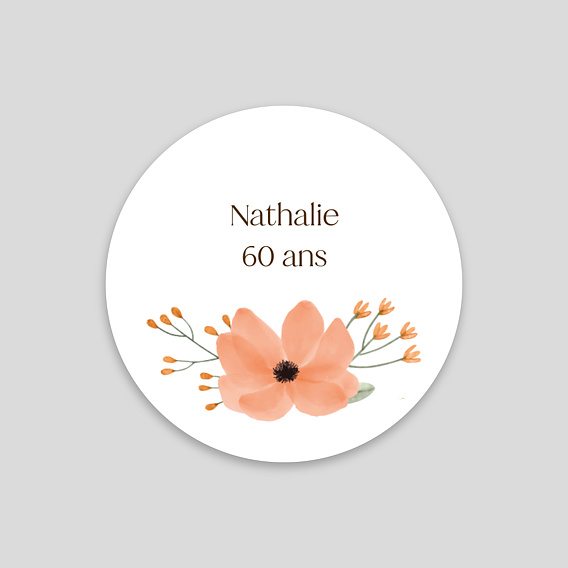 Sticker anniversaire Couronne Printanière