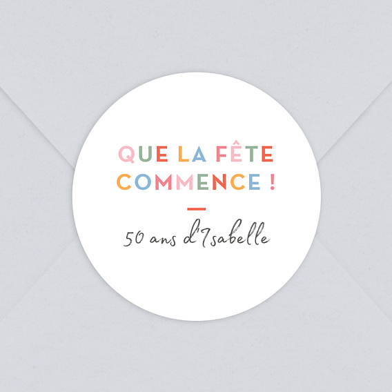 Sticker Anniversaire Devinette Colorée