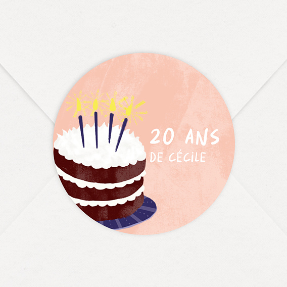 Sticker Anniversaire Double Gâteaux