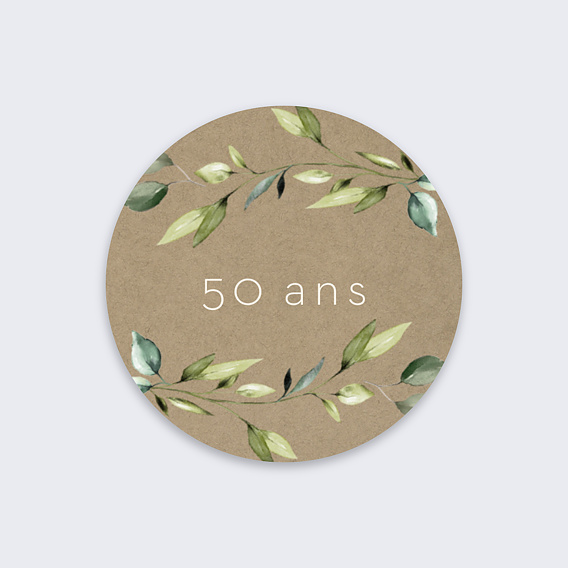 Sticker anniversaire Eucalyptus Élégant