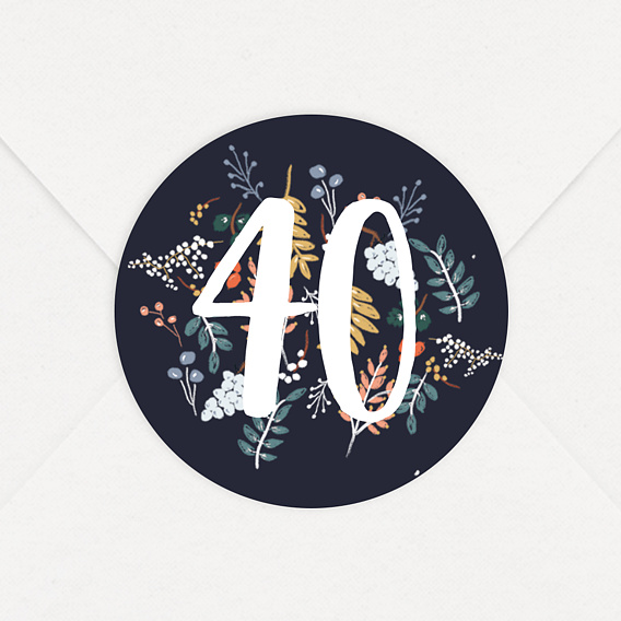Sticker anniversaire Fleurs