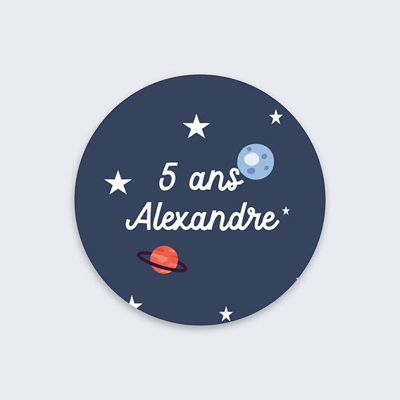 Sticker anniversaire Fusée