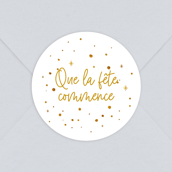 Sticker anniversaire Golden Dots