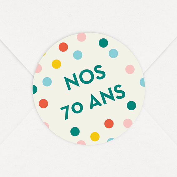 Sticker anniversaire Jeux des 7 Familles