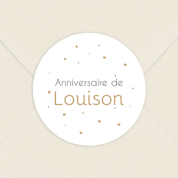 Sticker anniversaire Jolie Princesse