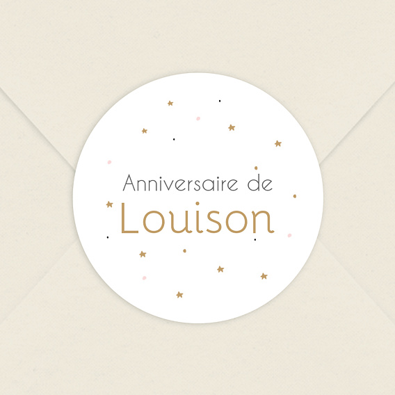 Sticker Anniversaire Jolie Princesse