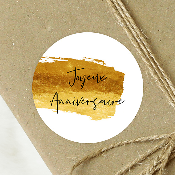 Sticker anniversaire Joyeux Anniversaire Pinceau