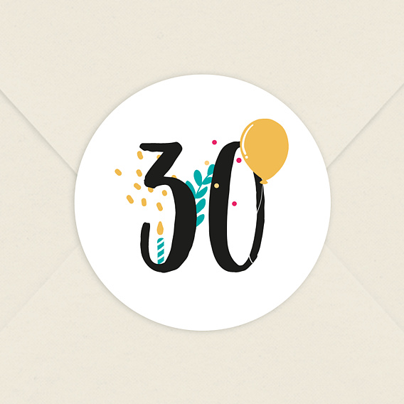 Sticker Anniversaire Multicolore