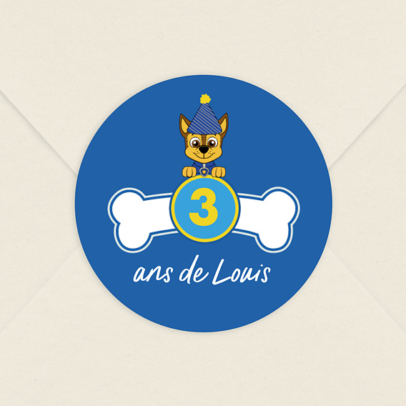Sticker anniversaire Patrouille Party