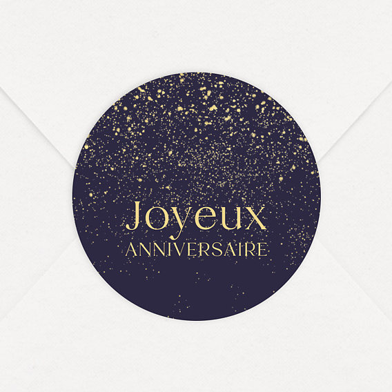 Sticker Anniversaire Pluie de Paillettes