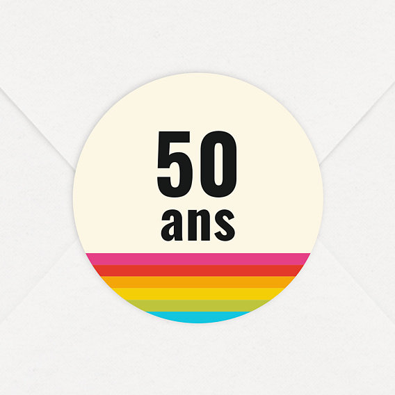 Sticker anniversaire Polaroïd Coloré