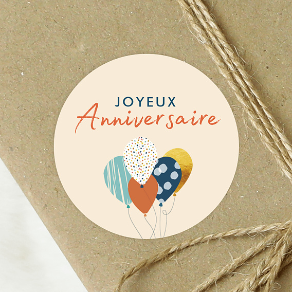 Sticker anniversaire Pop Birthday