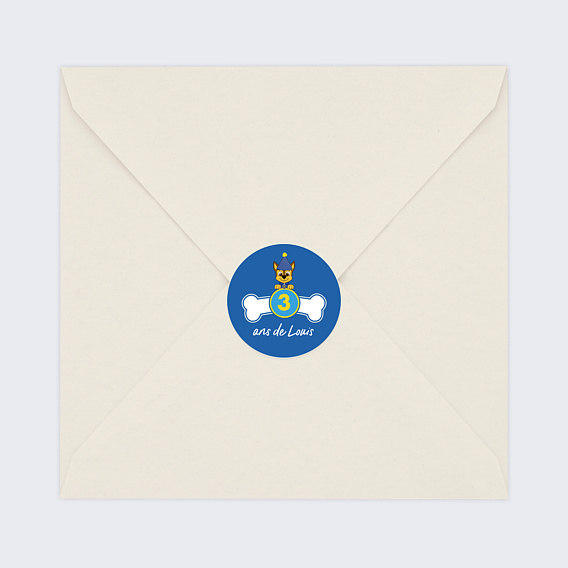 Stickers anniversaire Patrouille Party Après 4