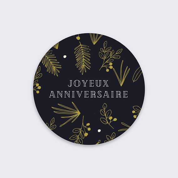 Stickers anniversaire Champêtre Recto