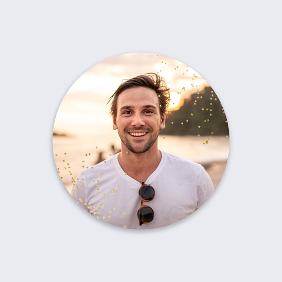 Stickers anniversaire Invitation Originale Recto