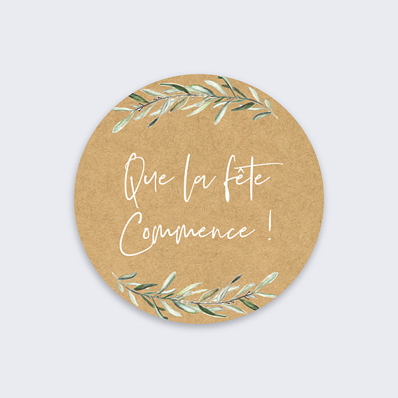 Stickers anniversaire Lauriers  Recto